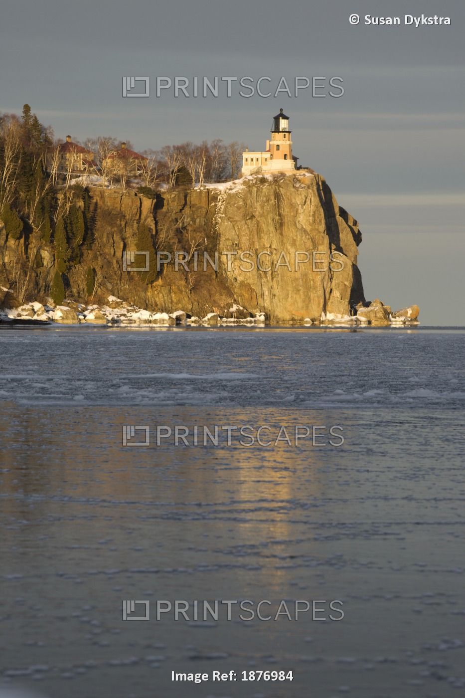 Split Rock Lighthouse On Lake Superior In Winter; Minnesota, Usa