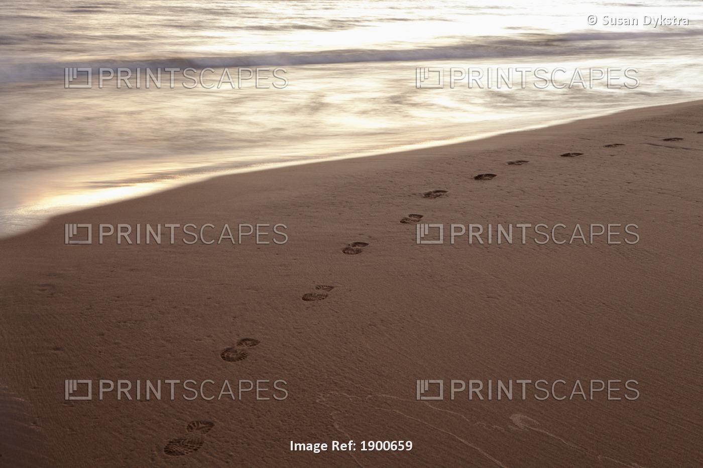  Footprints On A Beach