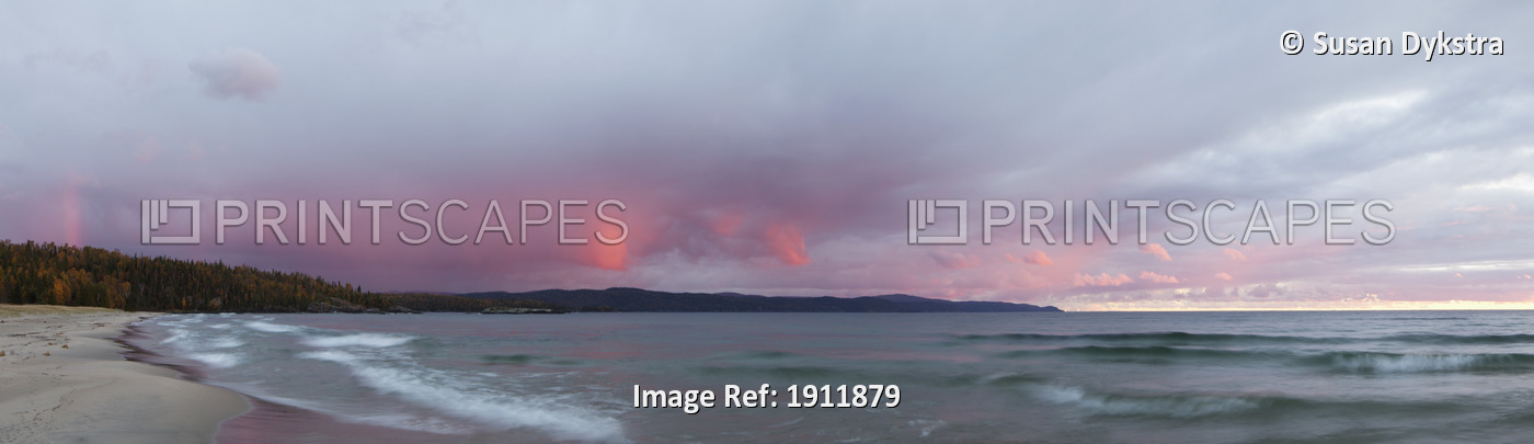 Sunset Over Lake Superior; Wawa, Ontario, Canada