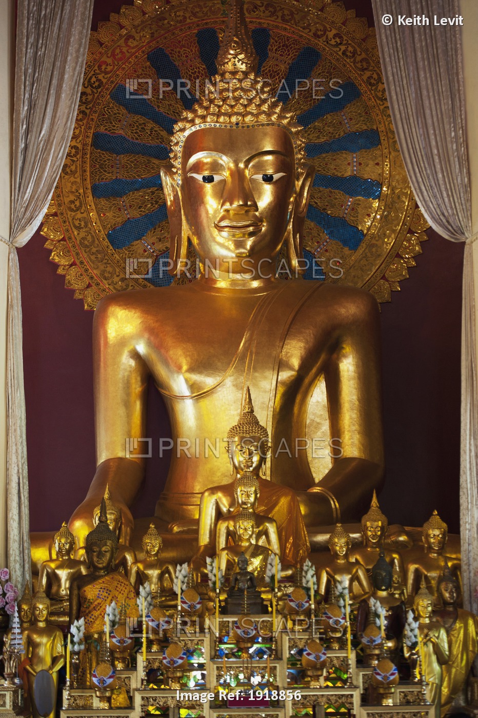 Buddhist Statue In Wat Phra Singh Temple; Chiang Mai, Thailand