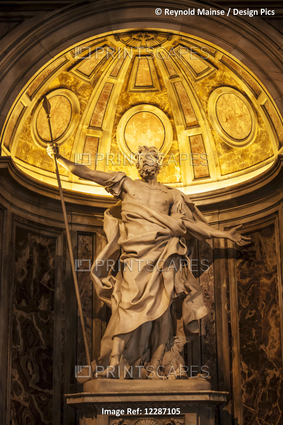 Statue In St. Peter's Basilica; Rome, Italy