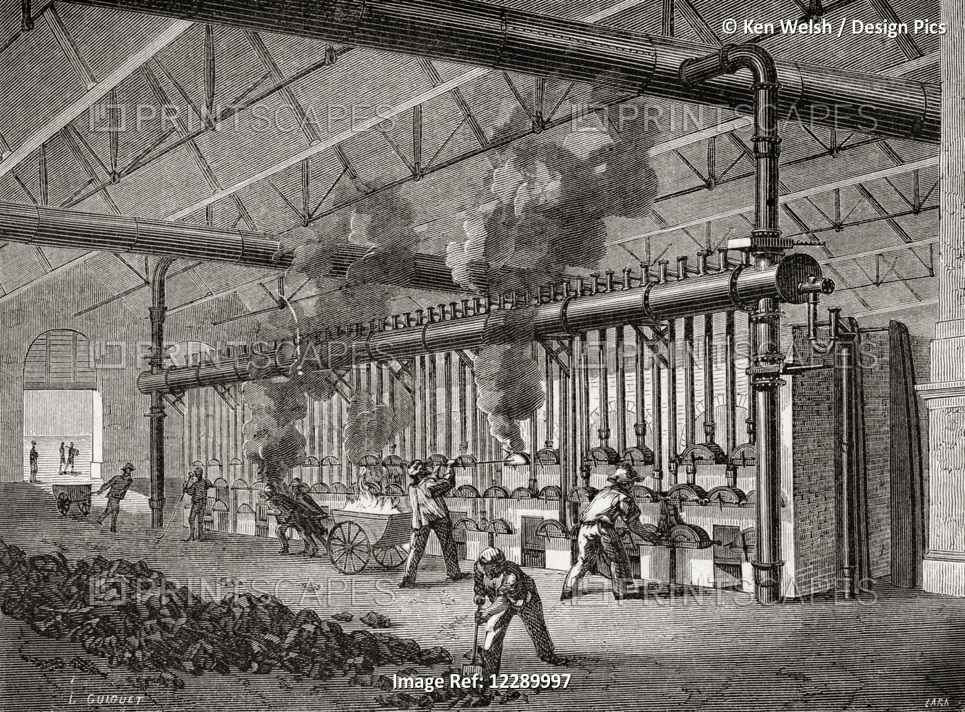 Workshop Where The Distillation Of Coal Took Place At The Coal Gas Condenser ...