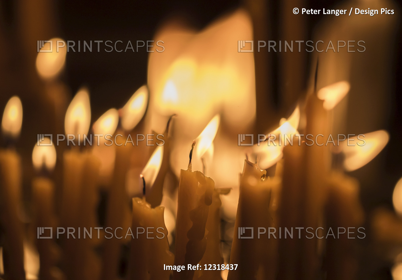 Lit Candles At Khor Virap Monastery; Ararat Province, Armenia