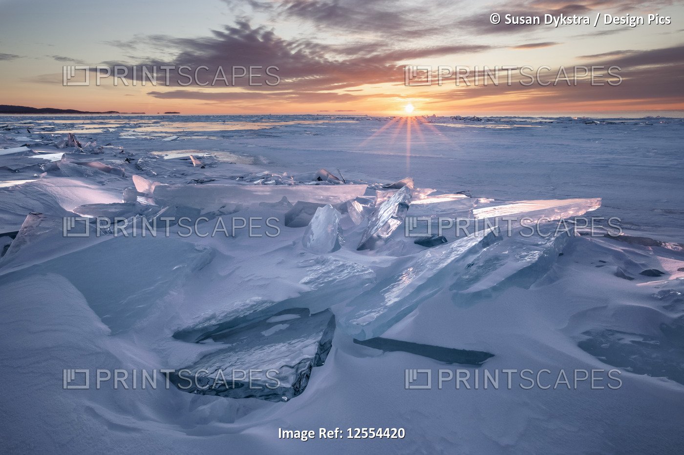 Sunlit Ice Chards on Lake Superior #3