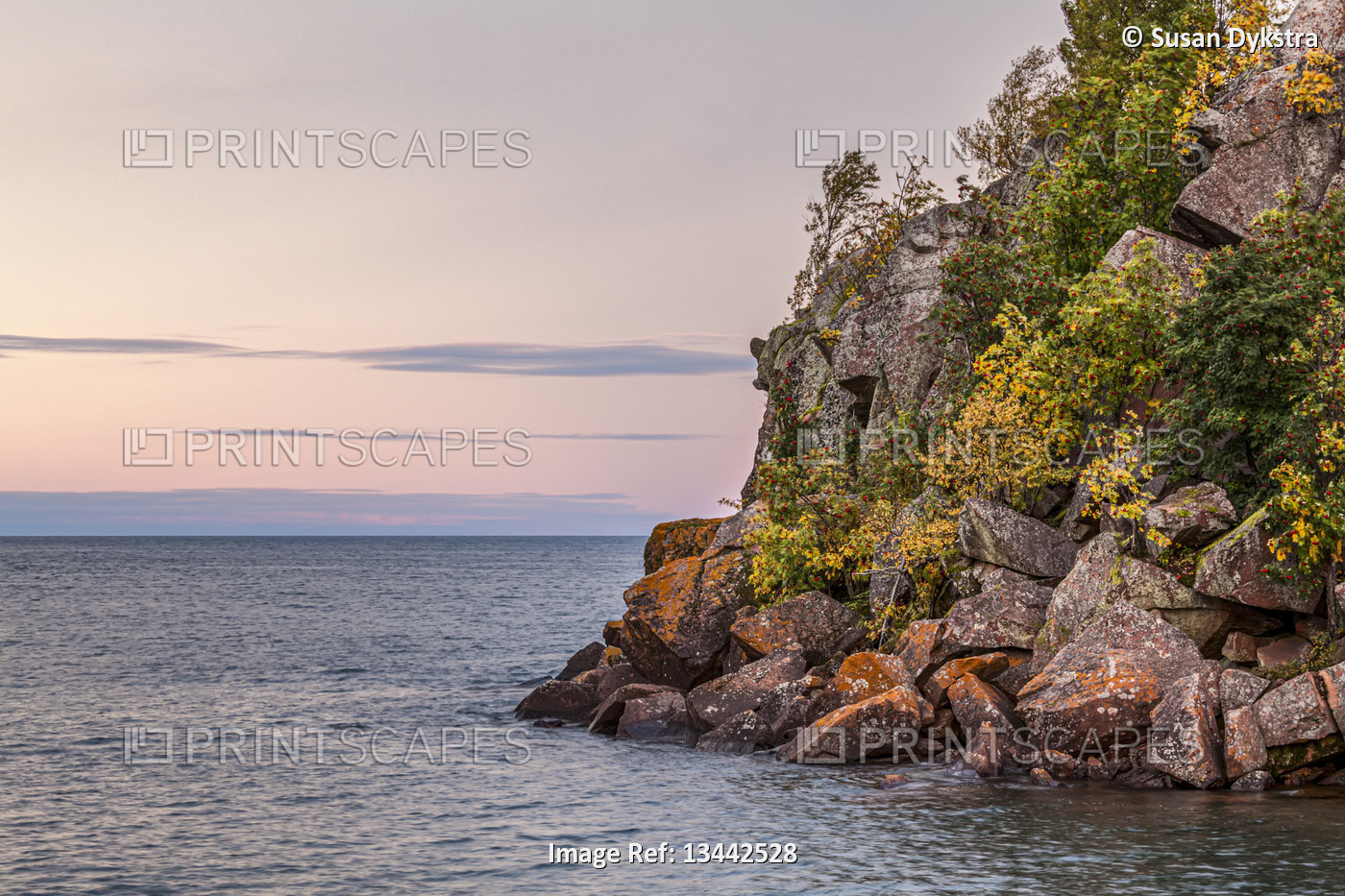 Rocky shoreline of Lake Superior 