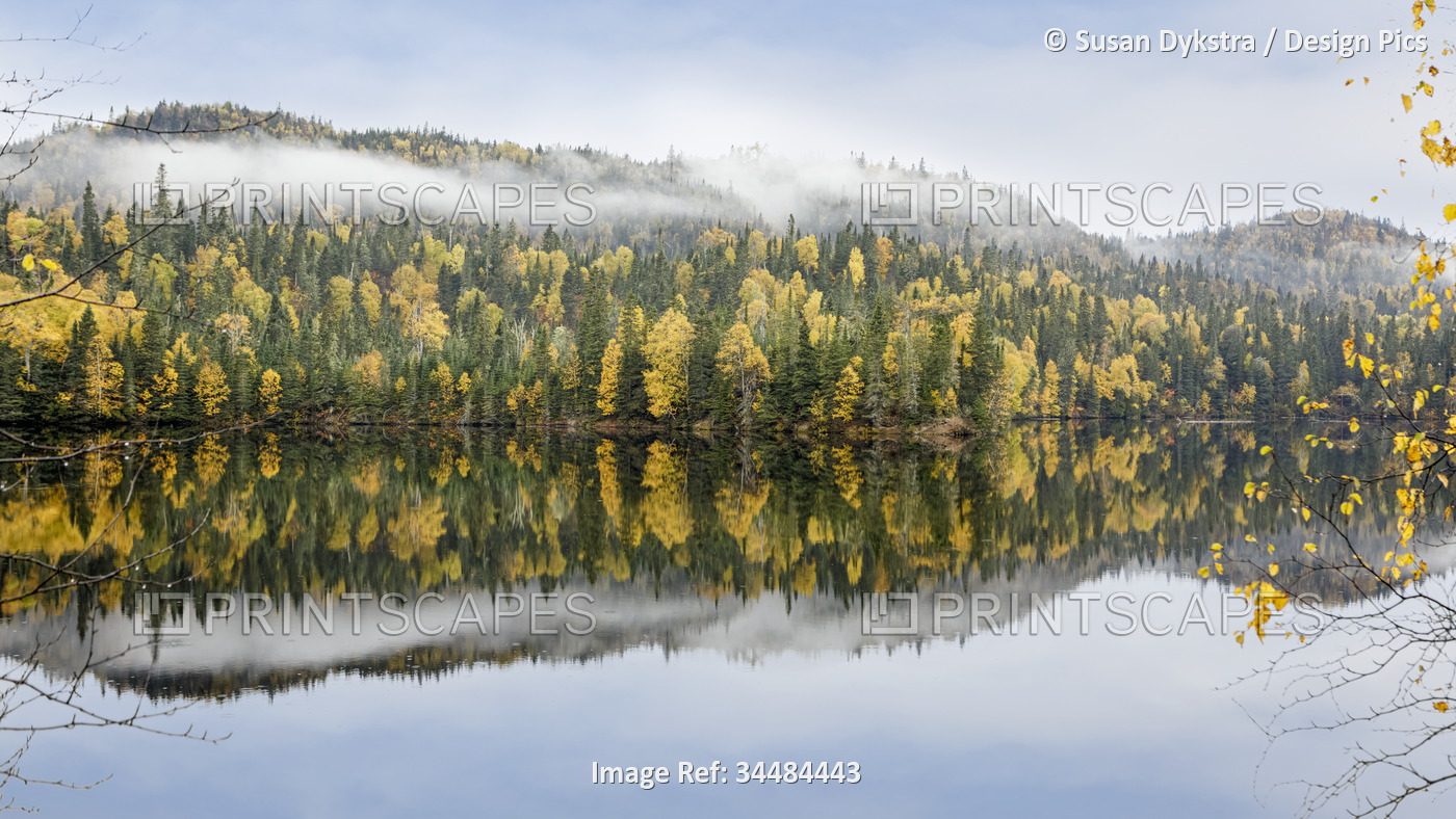 Autumn colours reflected in a lake